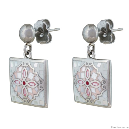 Серьги Fiore Luna, ENAMEL ROSE